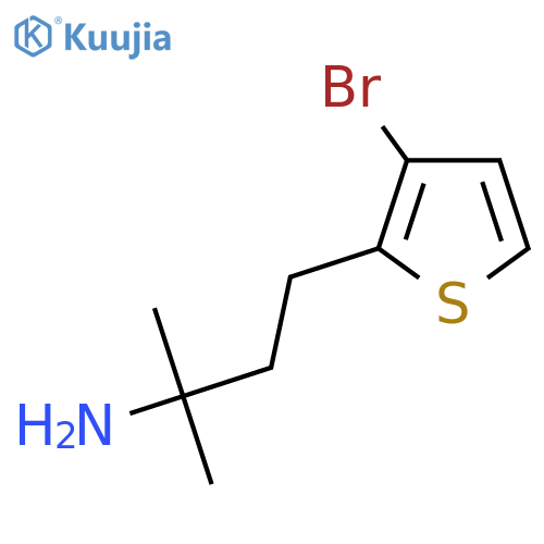 4-(3-bromothiophen-2-yl)-2-methylbutan-2-amine structure