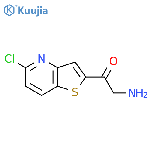 2-amino-1-{5-chlorothieno3,2-bpyridin-2-yl}ethan-1-one structure