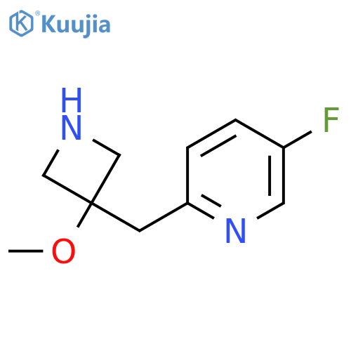 5-fluoro-2-(3-methoxyazetidin-3-yl)methylpyridine structure