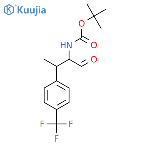 tert-butyl N-{1-oxo-3-4-(trifluoromethyl)phenylbutan-2-yl}carbamate structure