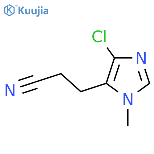 3-(4-chloro-1-methyl-1H-imidazol-5-yl)propanenitrile structure