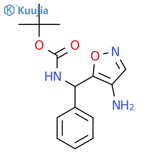 tert-butyl N-(4-amino-1,2-oxazol-5-yl)(phenyl)methylcarbamate structure