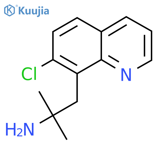 1-(7-chloroquinolin-8-yl)-2-methylpropan-2-amine structure