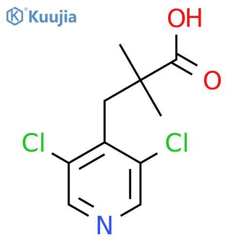 3-(3,5-dichloropyridin-4-yl)-2,2-dimethylpropanoic acid structure