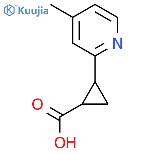 2-(4-methylpyridin-2-yl)cyclopropane-1-carboxylic acid structure