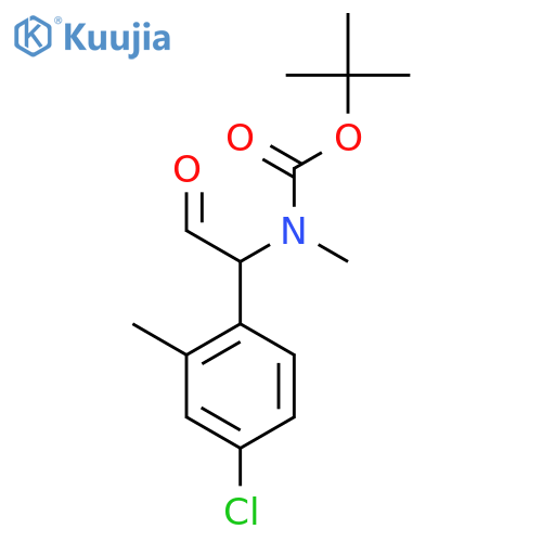 tert-butyl N-1-(4-chloro-2-methylphenyl)-2-oxoethyl-N-methylcarbamate structure