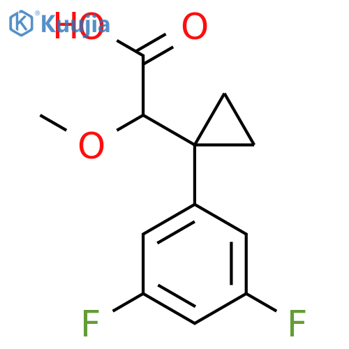 2-1-(3,5-difluorophenyl)cyclopropyl-2-methoxyacetic acid structure