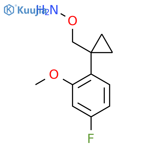 O-{1-(4-fluoro-2-methoxyphenyl)cyclopropylmethyl}hydroxylamine structure