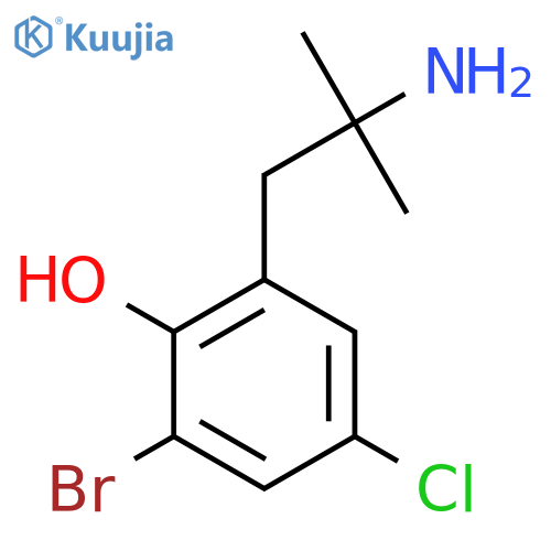 2-(2-Amino-2-methylpropyl)-6-bromo-4-chlorophenol structure