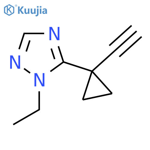1-ethyl-5-(1-ethynylcyclopropyl)-1H-1,2,4-triazole structure
