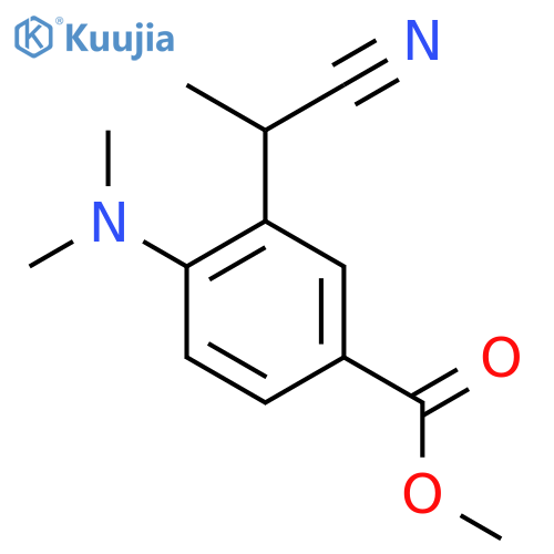 methyl 3-(1-cyanoethyl)-4-(dimethylamino)benzoate structure