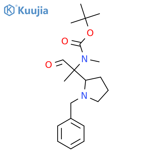 tert-butyl N-2-(1-benzylpyrrolidin-2-yl)-1-oxopropan-2-yl-N-methylcarbamate structure