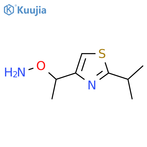 O-{1-2-(propan-2-yl)-1,3-thiazol-4-ylethyl}hydroxylamine structure