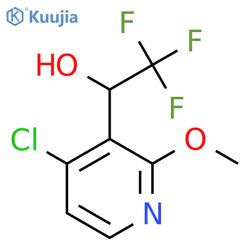 1-(4-chloro-2-methoxypyridin-3-yl)-2,2,2-trifluoroethan-1-ol structure