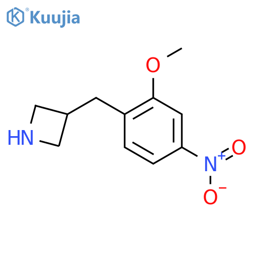 3-(2-methoxy-4-nitrophenyl)methylazetidine structure