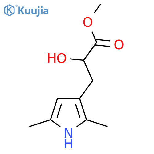 methyl 3-(2,5-dimethyl-1H-pyrrol-3-yl)-2-hydroxypropanoate structure