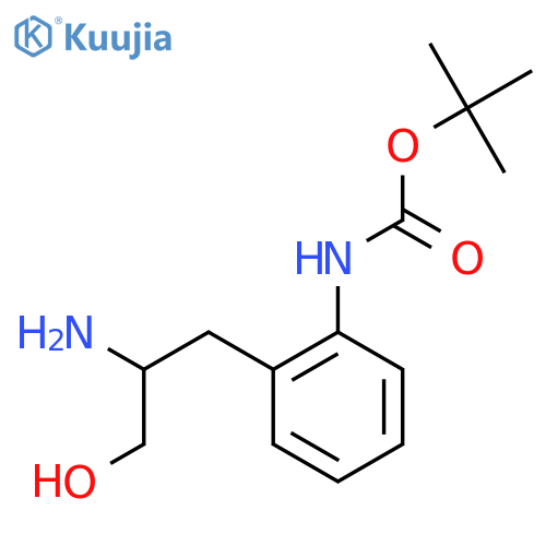 tert-butyl N-2-(2-amino-3-hydroxypropyl)phenylcarbamate structure