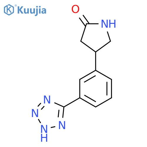 4-3-(1H-1,2,3,4-tetrazol-5-yl)phenylpyrrolidin-2-one structure