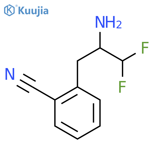 2-(2-amino-3,3-difluoropropyl)benzonitrile structure