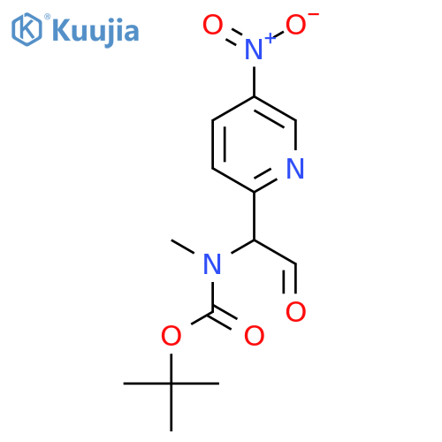 tert-butyl N-methyl-N-1-(5-nitropyridin-2-yl)-2-oxoethylcarbamate structure