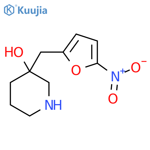 3-(5-nitrofuran-2-yl)methylpiperidin-3-ol structure