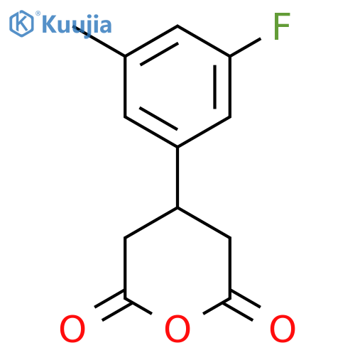 4-(3-Fluoro-5-methylphenyl)oxane-2,6-dione structure