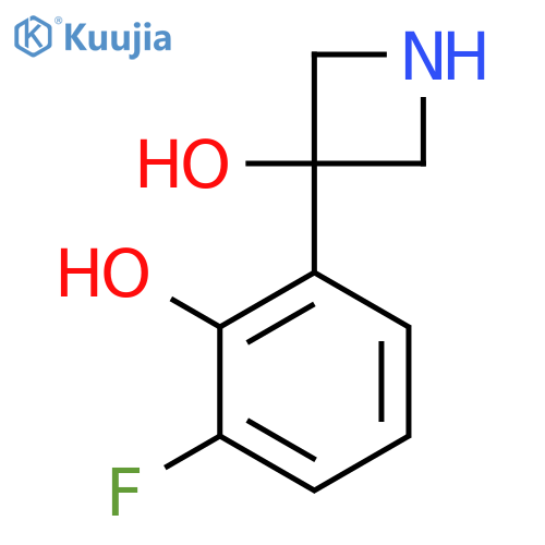 3-(3-fluoro-2-hydroxyphenyl)azetidin-3-ol structure
