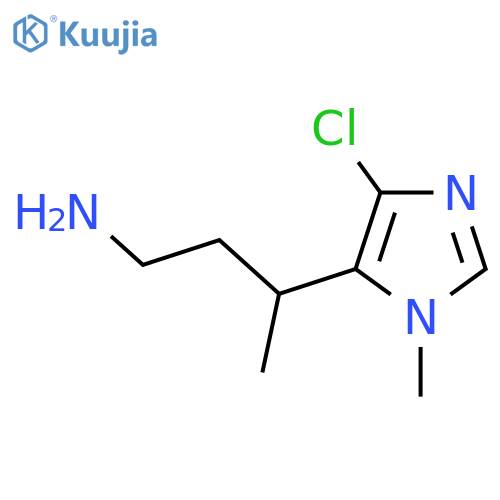 3-(4-chloro-1-methyl-1H-imidazol-5-yl)butan-1-amine structure