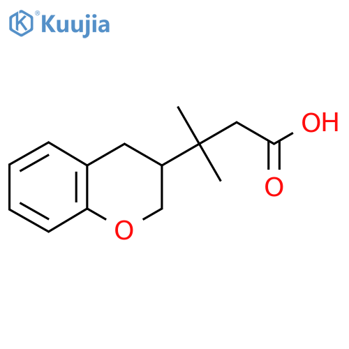 3-(3,4-dihydro-2H-1-benzopyran-3-yl)-3-methylbutanoic acid structure