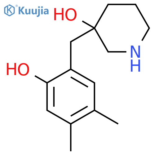 3-(2-hydroxy-4,5-dimethylphenyl)methylpiperidin-3-ol structure