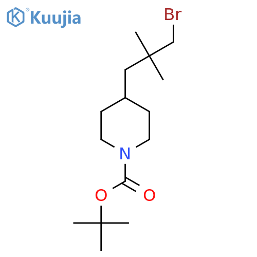 tert-butyl 4-(3-bromo-2,2-dimethylpropyl)piperidine-1-carboxylate structure
