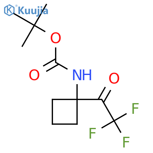 tert-butyl N-1-(trifluoroacetyl)cyclobutylcarbamate structure