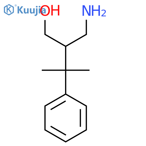 2-(aminomethyl)-3-methyl-3-phenylbutan-1-ol structure