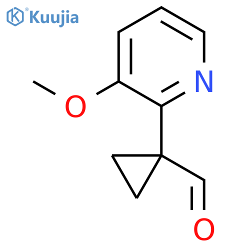 1-(3-methoxypyridin-2-yl)cyclopropane-1-carbaldehyde structure