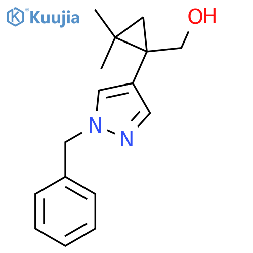 1-(1-benzyl-1H-pyrazol-4-yl)-2,2-dimethylcyclopropylmethanol structure