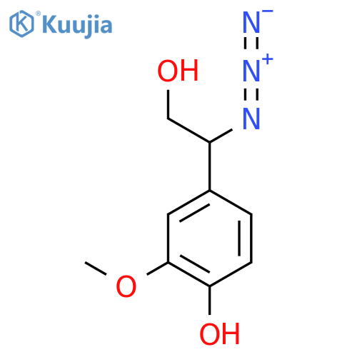 4-(1-azido-2-hydroxyethyl)-2-methoxyphenol structure