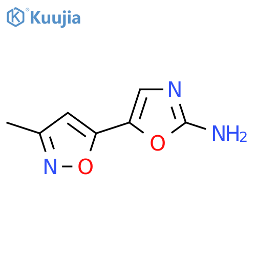 5-(3-methyl-1,2-oxazol-5-yl)-1,3-oxazol-2-amine structure