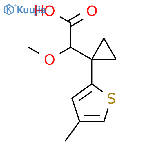 2-methoxy-2-1-(4-methylthiophen-2-yl)cyclopropylacetic acid structure