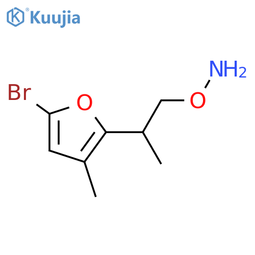 O-2-(5-bromo-3-methylfuran-2-yl)propylhydroxylamine structure