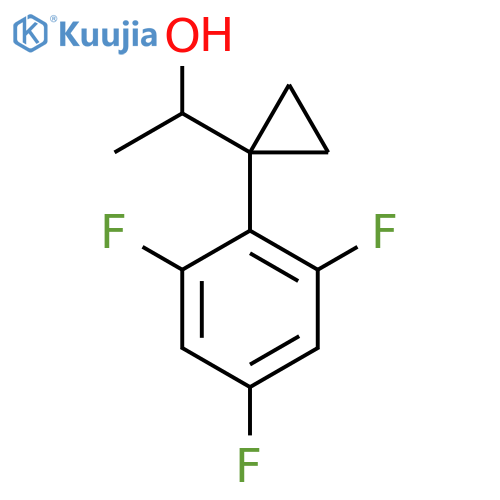 1-1-(2,4,6-trifluorophenyl)cyclopropylethan-1-ol structure