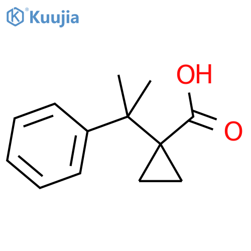 1-(2-phenylpropan-2-yl)cyclopropane-1-carboxylic acid structure