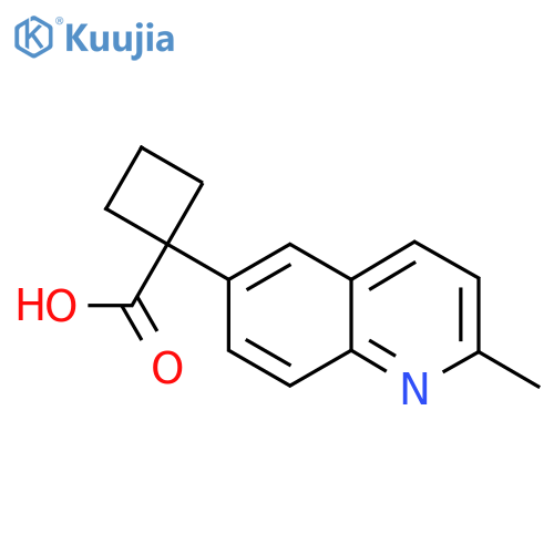 1-(2-methylquinolin-6-yl)cyclobutane-1-carboxylic acid structure