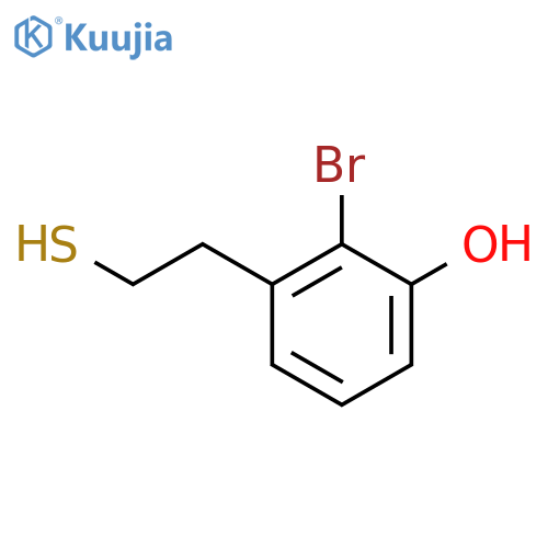 2-bromo-3-(2-sulfanylethyl)phenol structure