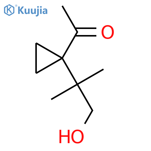 1-1-(1-hydroxy-2-methylpropan-2-yl)cyclopropylethan-1-one structure