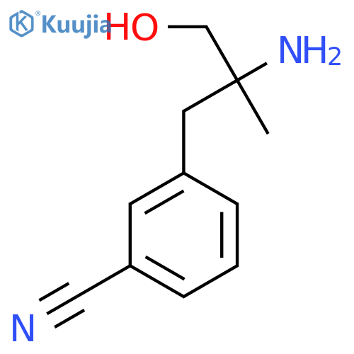 3-(2-amino-3-hydroxy-2-methylpropyl)benzonitrile structure