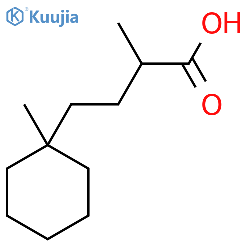 2-methyl-4-(1-methylcyclohexyl)butanoic acid structure
