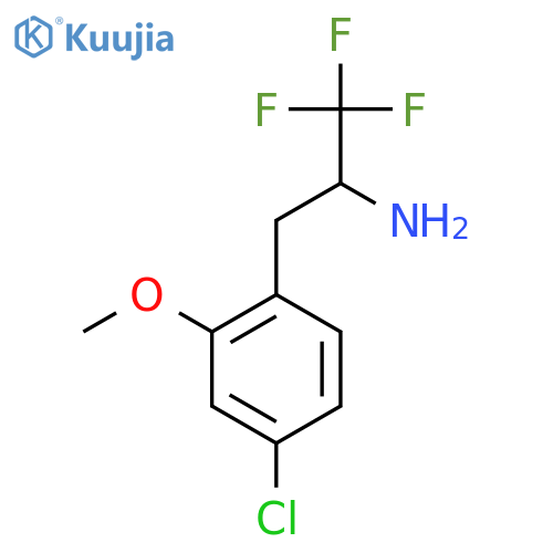 3-(4-chloro-2-methoxyphenyl)-1,1,1-trifluoropropan-2-amine structure