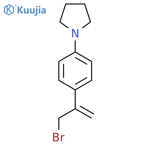 1-4-(3-bromoprop-1-en-2-yl)phenylpyrrolidine structure
