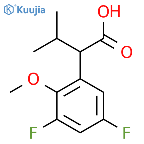 2-(3,5-difluoro-2-methoxyphenyl)-3-methylbutanoic acid structure