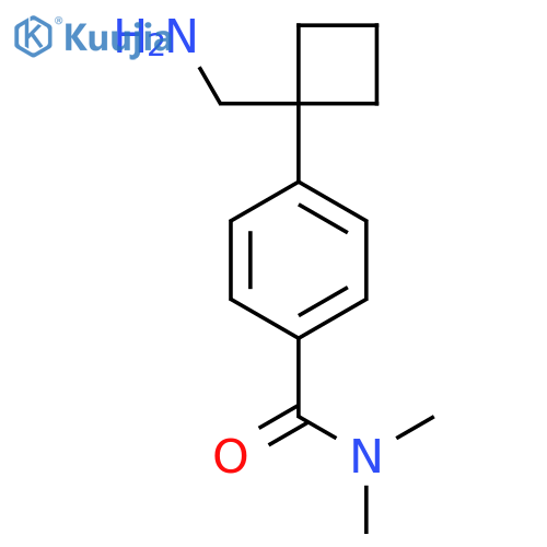 4-1-(aminomethyl)cyclobutyl-N,N-dimethylbenzamide structure